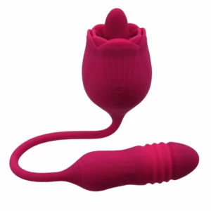 Evolved Wild Rose Intimate Tongue System Red, Dual Motor, USB Rechargeable
