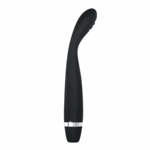 Evolved Skinny Curved Silicone Vibrator Black - 10 Modes, Waterproof