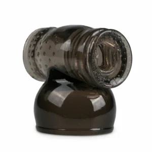 EasyToys Black Silicone Wand Attachment - Anatomical Extension