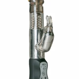 EasyToys Black Dual-Action Silicone Vibrator 12 Modes Waterproof