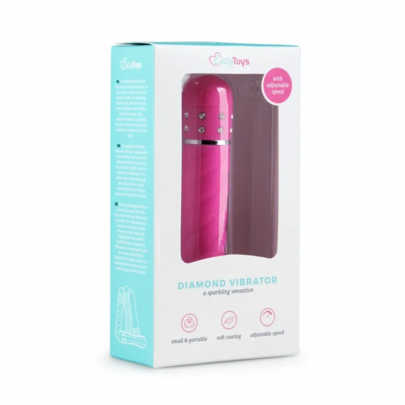 Love Diamond Pink Multi-Texture Intimate Device – kompaktiškas dydis