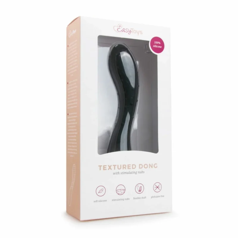 Sinner Gear lenktas silikoninis modelis su stimuliuojančiu paviršiumi juodas 20cm