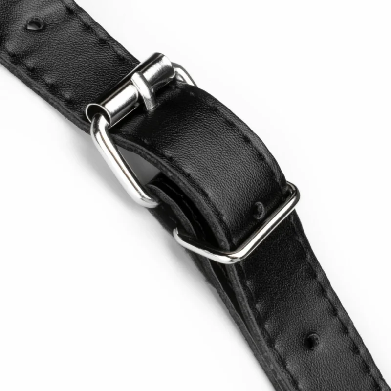 „Fetish Collection“ dvigubas silikoninis intymus rinkinys, reguliuojamas juodas diržas