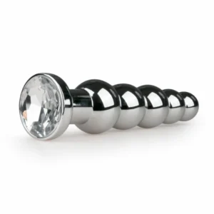 Rimba Aluminium Plug Clear Crystal - Elegant Metal Intimate Accessory