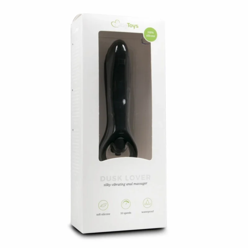 Pretty Love Anal Plug Silikoninis juodas vibruojantis masažuoklis 12 cm
