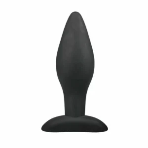 EasyToys Silicone Anal Plug Medium Black - Flexible Ergonomic Model