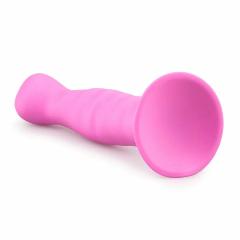 EasyToys silikoninis modelis rožinis su siurbimo pagrindu - lankstus intymus prietaisas