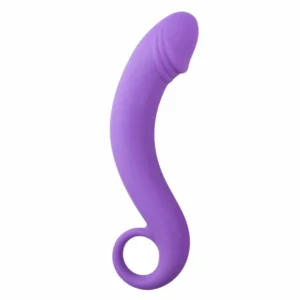 EasyToys Silicone Prostate Massager Purple Curved Anatomical Model