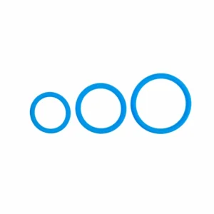 Mister B Three Size Silicone Ring Set Blue - Flexible Comfort System