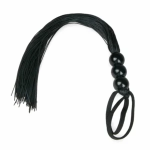 EasyToys Black Silicone Impact Whip with Ergonomic Handle 45cm