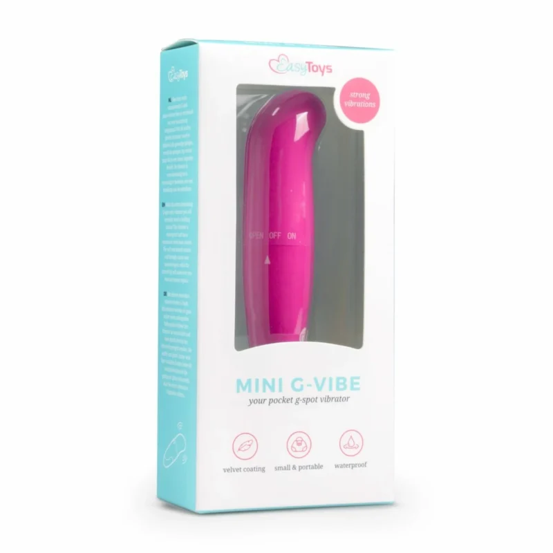 EasyToys Mini G-Spot Massager Pink – kompaktiškas vandeniui atsparus vibruojantis prietaisas