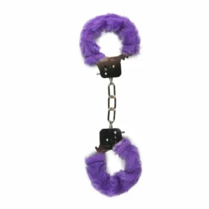 EasyToys Plush Wrist Restraints Purple - Soft Adjustable Cuffs