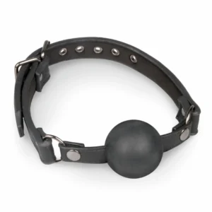 EasyToys Adjustable Faux Leather Head Harness with Large Silicone Ball