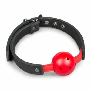 EasyToys Adjustable PVC Ball Gag Red - Comfortable Restraint Accessory
