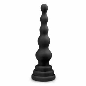 Kiotos Cone Shape Silicone Model with Beaded Structure Black 16.5 cm