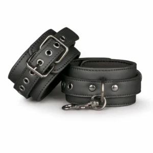 EasyToys Ankle Cuffs Faux Leather Adjustable Black 13-30cm