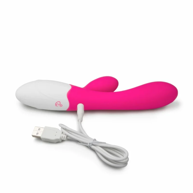 Aurora Vibe Dual Motor Silicone Intimate Machine Pink USB Įkraunama