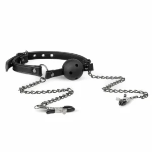 EasyToys Adjustable Open Ball System with Chain-Linked Clamps, Black