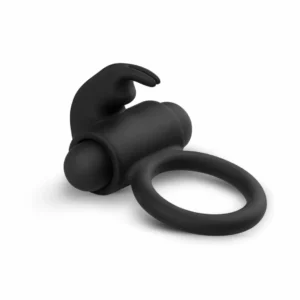 Sway Bunny Vibrating Intimacy Ring with Removable Bullet - Black
