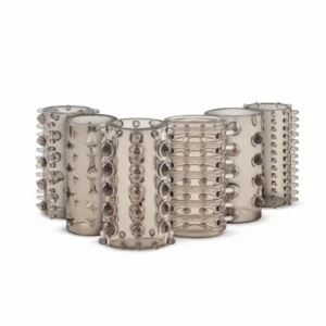 Sinner Gear Set of 6 Textured Silicone Extension Sleeves Transparent