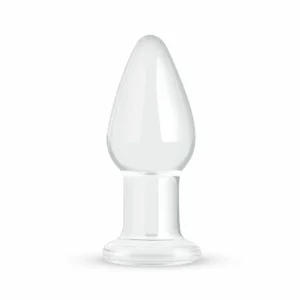 Glas Medium Crystal Clear Glass Intimate Plug - 3.9 cm, Smooth Surface
