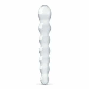 Glas No. 19 Intimate Glass Massage Wand - Dual-Ended, Beaded, Clear