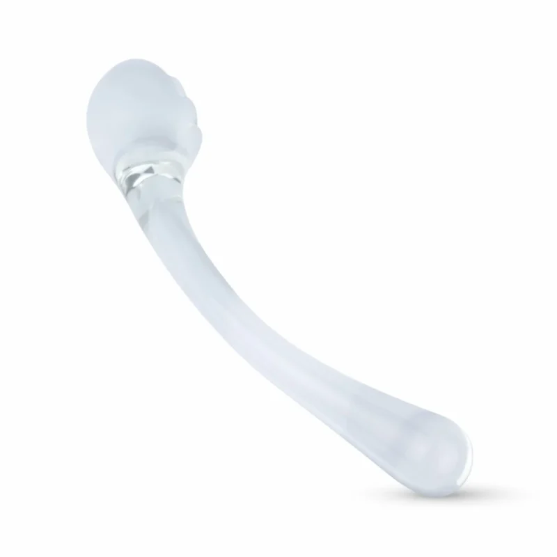 Gildo Glass Model 28 – lenktas intymaus stiklo įrankis, skirtas G-Spot ir P-Spot