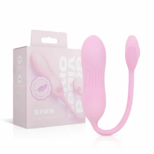 Good Vibes Only Siva Pink Mini Vibrating Device Ribbed Silicone 10 Modes