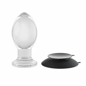 Evolved Crystal Ball Plug - Clear Silicone Base, Smooth Plastic Shape