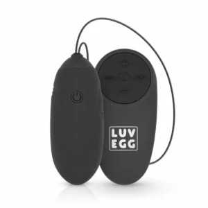 LUV EGG Black Wireless Silicone Intimate Device with 10 Modes