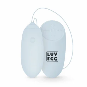 LUV EGG Blue Remote-Controlled Silicone Intimate Egg, 12 Modes, Waterproof