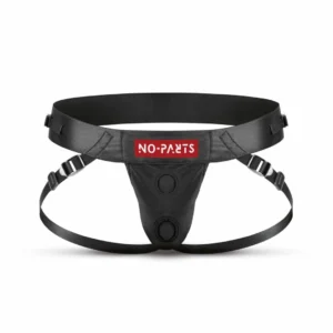 No-Parts Taylor Adjustable Strap-On Harness Double O-Ring System, Black