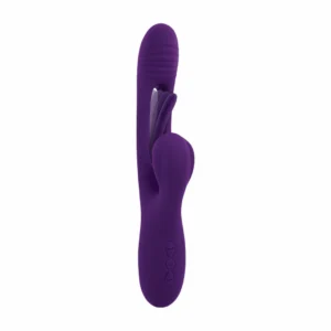 Sukurtas jaudinantis įkraunamas silikoninis masažuoklis, violetinis, 14 režimų
