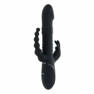 Evolved Big Bunny Energy Black – kelių zonų silikoninis intymus prietaisas