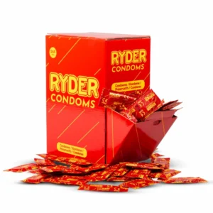 Ryder Classic Latex Condoms 144 pcs - Standard Size, Lubricated, Transparent