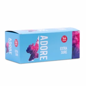 Adore Extra Sure 144-Pack Transparent Extra Strong Latex Protection
