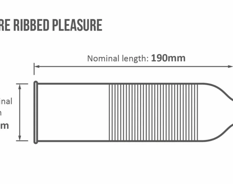 Adore Ribbed Premium latekso prezervatyvai 144 vnt - Skaidrūs, rumbuotos tekstūros, vidutinio dydžio