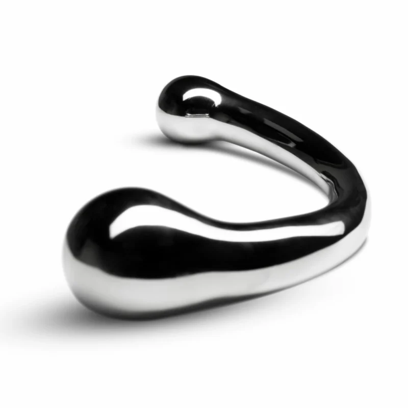 Sinner Gear Curvey metalinis intymumo stimuliatorius dvipusis sidabras