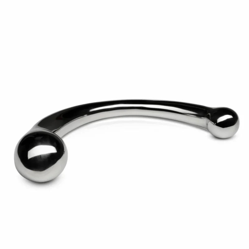 Sinner Gear Curvey metalinis intymumo stimuliatorius dvipusis sidabras