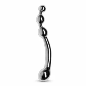 Sinner Multi-Stim Metal Wand - Curved Intimate System, Silver, 22 cm