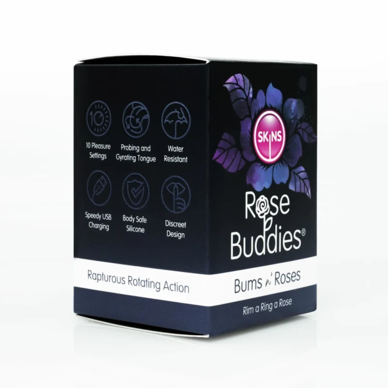 Skins Rose Buddies Bums N Roses Intymus besisukantis vibratorius, juodas