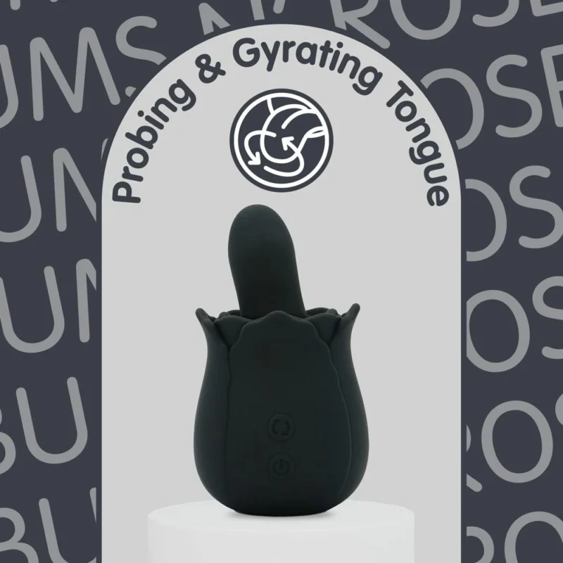 Skins Rose Buddies Bums N Roses Intymus besisukantis vibratorius, juodas