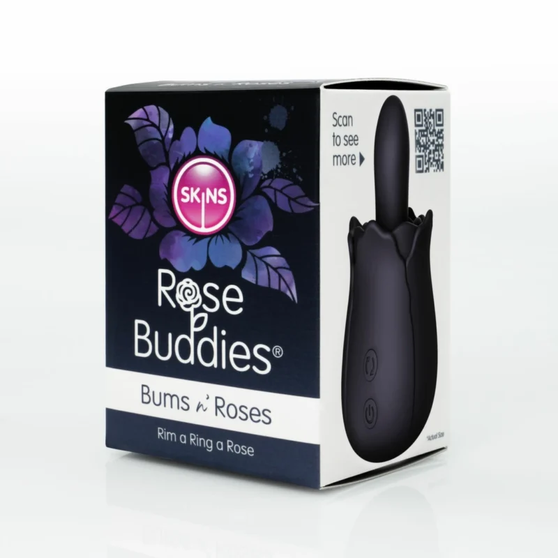 Skins Rose Buddies Bums N Roses Intymus besisukantis vibratorius, juodas