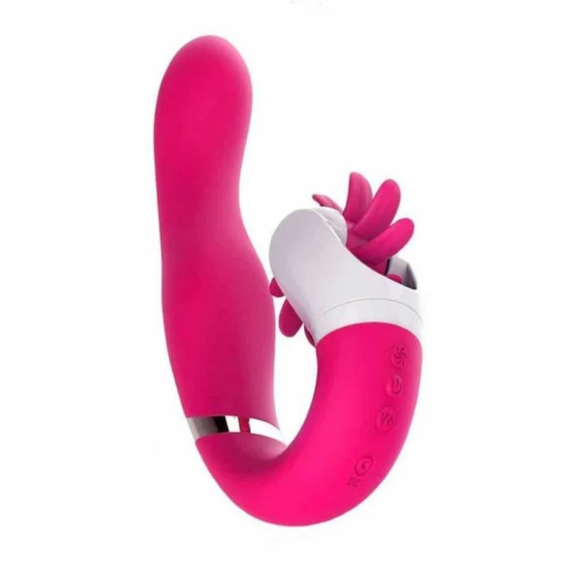 EasyToys Dave Silicone dvigubo variklio įkraunamas vibruojantis prietaisas, rožinė