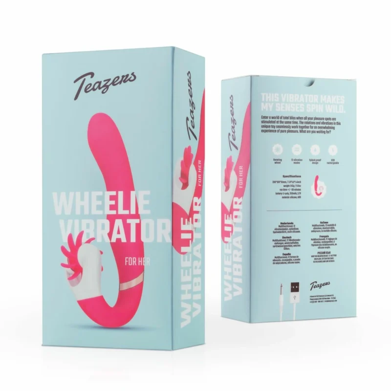 EasyToys Dave Silicone dvigubo variklio įkraunamas vibruojantis prietaisas, rožinė