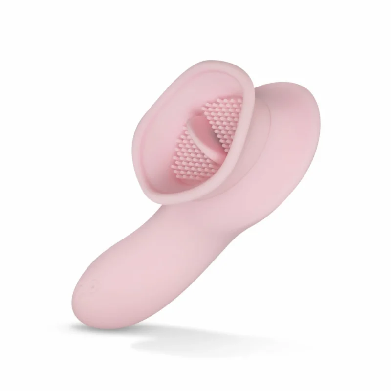EasyToys klitorio stimuliatorius su rožine juostele – įkraunamas silikoninis modelis
