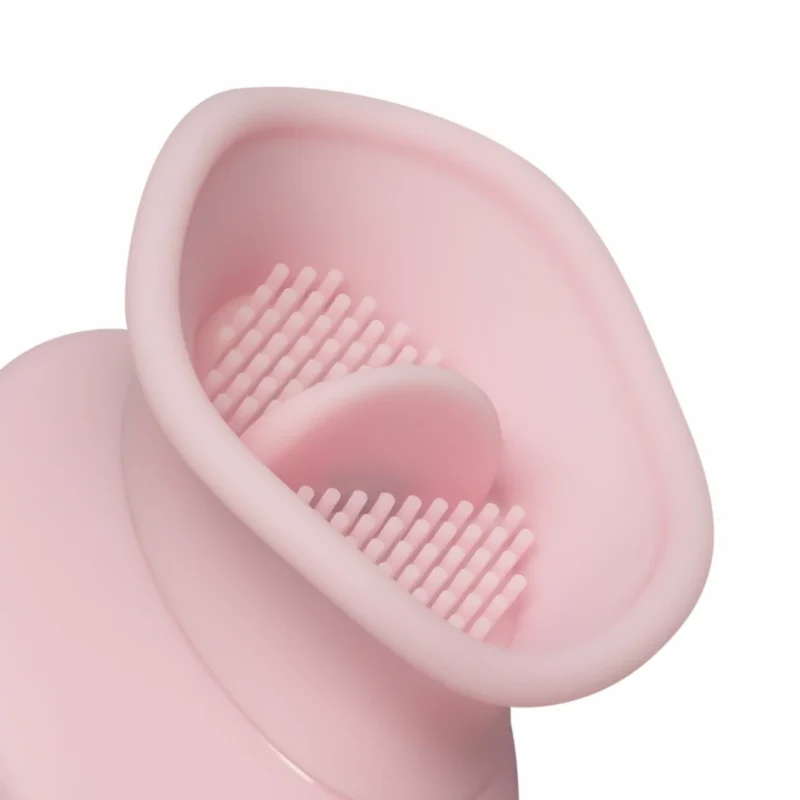 EasyToys klitorio stimuliatorius su rožine juostele – įkraunamas silikoninis modelis