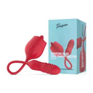 Teazers Rose Multifunctional Vibrator with Thrusting and Licking System Pink