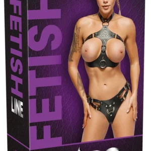 ZADO Leather Harness Set S/M Black - Adjustable Buffalo Leather System