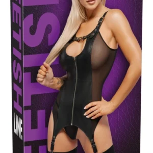 ZADO Leather Basque S - Black Lambskin, Adjustable Straps, Powernet Panels